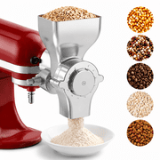 INSMART Grain Mill Attachment for KitchenAid Stand Mixers, 12-Level Adjustable All-Metal Grinder, Die-Cast Aluminum Flour Mill for Corn, Coffee, Pet Food, Baby Food