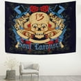 thumbnail image 3 of FREEAMG Tapestry Wall Hanging Vintage Skull Soul Red Rose Flower Tapestry Decorative Wall Tapestries Wall Art Wall Blanket Bedding Tapestry for Bedroom Living Room Dorm 80x60 inch, 3 of 7