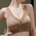 thumbnail image 6 of NIEWTR Front Closure Bras for Older Women New No Underwire Wireless Shaping Front Snap Bra for Seniors(Brown,M), 6 of 9