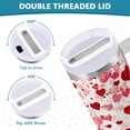 thumbnail image 5 of DIXRUYEE Steel Water Bottles Tumbler Creative Heart Confetti Pattern 40oz/30oz, 5 of 9