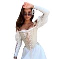 thumbnail image 4 of Women Vintage Corsets Backless Bandage Crop Tops Bustier Strap Waist Trainer Overbust Top Shaper, 4 of 6