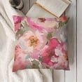 thumbnail image 3 of Watercolor Peony Throw Pillow Covers ,Pink and Red Peony Flowers  Cushion Cases Decorative Pillow Cases for Couch Sofa Bedroom, 3 of 5