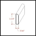 thumbnail image 7 of EWBS16 Baseboard Shoe 1-1/4" Tall x 5/16" Flat with Radius. Unfinished, 7 of 7