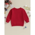 thumbnail image 2 of ZAXARRA Chandails Décontractés de Noël pour Filles à Manches Longues Col Rond Imprimé Lettre Coupe Ample, 2 of 7