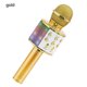 thumbnail image 1 of Micrófono KAIYANG para niños inalámbrico con luces LED danzantes Dorado, 1 of 3