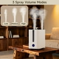 thumbnail image 4 of Topteng 9.8L Large Capacity Humidifier, 50H Runtime, 800ml/h 4-Way Nano Mist, 34dB Ultra Quiet, Top Fill, with Smart Display, Timer & Auto Shut-Off, for Large Room/Bedroom, 4 of 12