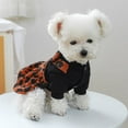thumbnail image 3 of Winter Dog Harness Dress with D-Ring, Leopard Puppy Sweaters for Small Dogs Girl, Fleece Warm Pet Dress Outfits for Small Dogs Leopard XL, 3 of 7