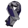 thumbnail image 3 of Bufanda larga suave y cálida con flecos y borlas a cuadros para hombre de invierno, 3 of 3