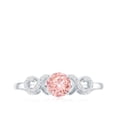 thumbnail image 4 of Rosec Jewels IGI Certified Lab Grown Pink Diamond Engagement Ring 1 Carat - Fancy Pink Color and VS1 Clarity - Womens Pink White Diamond Ring, 925 Sterling Silver, US 4.00, 4 of 8