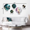 thumbnail image 4 of Designart "Turquoise-Tinted Geode Abstraction II" Abstract Marble Metal Wall Art Set of 5 Piece, 4 of 5