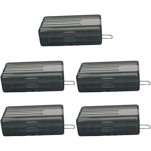 Huggegwe Étui de Rangement pour Batteries Modèle 18650/RCR123/16340 Capacité 2/4 Gris 5 Pcs U2536-19180