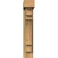 thumbnail image 2 of Ekena Millwork 6"W x 22"D x 34"H Merced Block Rough Sawn Bracket w/ Offset Brace, Western Red Cedar, 2 of 25