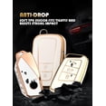 thumbnail image 5 of Smart Key Fob Cover Fit for Chevy Cruze Epica Lova Camaro Impala Cavalier Aveo HU100 Blade Keychain with Sparkly Rhinestones Key Holder Full Protection Remote Protector Key Case,D 4 Button, 5 of 7