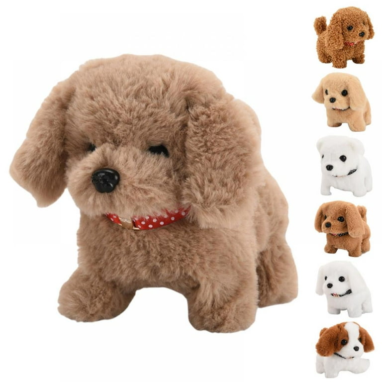 Happy Trails Interactive Plush Puppy Toy Battery Operated Dog That Walks, Barks & Does Back Flips, Soft & Snuggly Fur