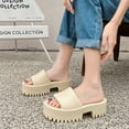 thumbnail image 4 of Sandalias de mujer chanclas gruesas de plástico impermeables modelo versátil de punta abierta verano FLhrweasw Nuevo, 4 of 9