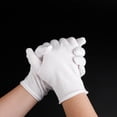 thumbnail image 2 of 12 pares de guantes de algodón para manos secas, guantes humectantes para piel sensible irritada eczema inspección reutilizable, 2 of 5