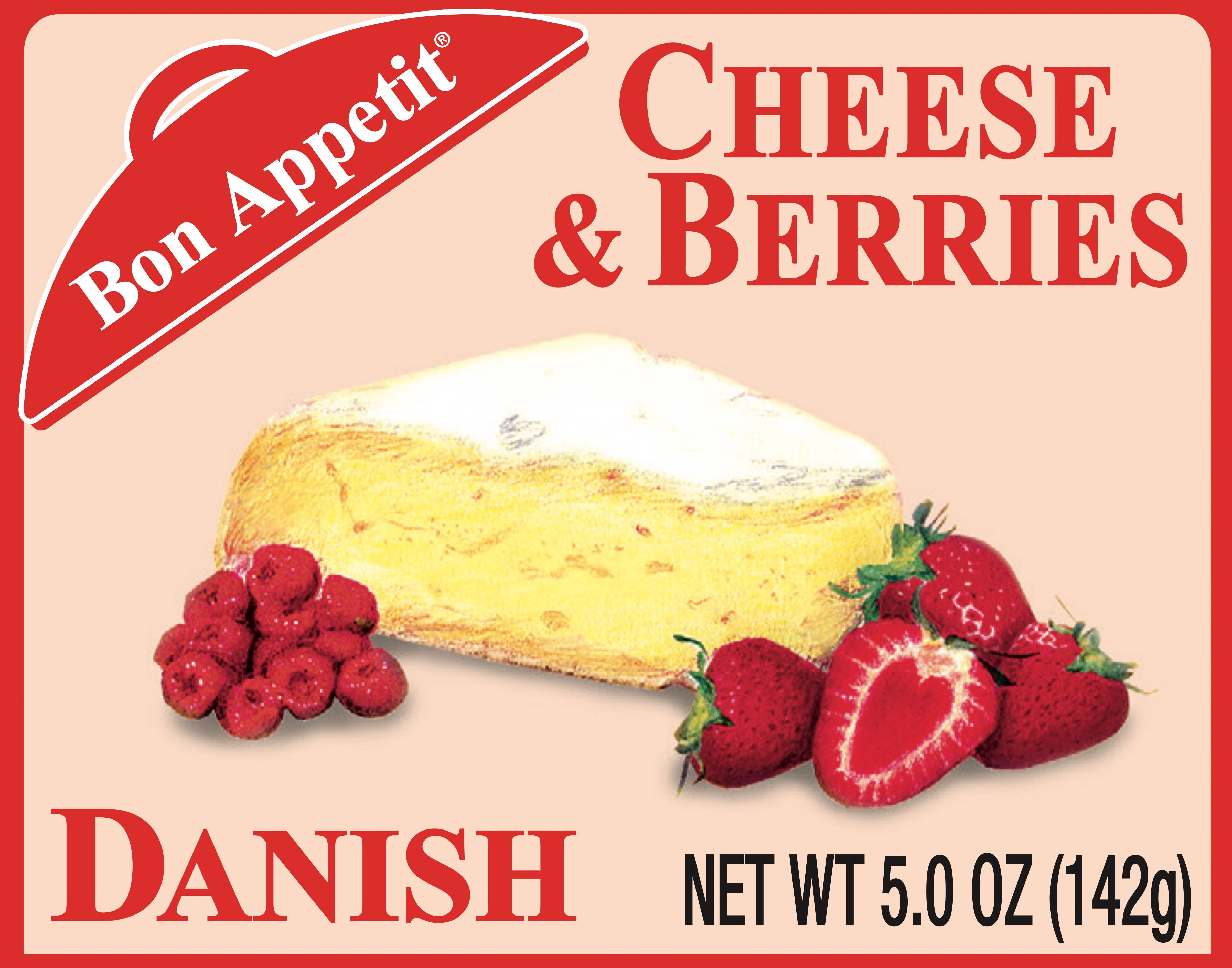 Bon Appetit Cheese and Berries Danish, 5 oz