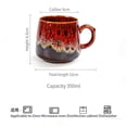 thumbnail image 5 of 12oz Reactive Glaze Ceramic Coffee Mug - Style Cup for Coffee, Tea & Cocoa - Rustic Farmhouse Design, Gift for Home & Office (Blue), 5 of 12