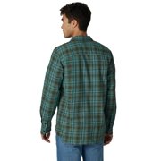 Lee Men's Long-Sleeve Button Front Collared Shirt with Front Chest Pocket (Frontier Green Olive, 2XL, XXL)