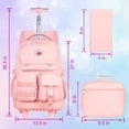 thumbnail image 3 of Mochila con ruedas WZLVO para niñas y mujeres de 21 pulgadas resistente al agua, 3 of 8