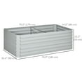 thumbnail image 3 of Outsunny Raised Garden Bed Metal Planter Box with Reinforced Rods, Light Grey, 3 of 9