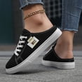 thumbnail image 5 of EliteGoogv Womens Slip On Sneakers Low Top Canvas Flat Shoes For Women Casual Comfortable Walking Footwear Multicolour US:9, 5 of 9