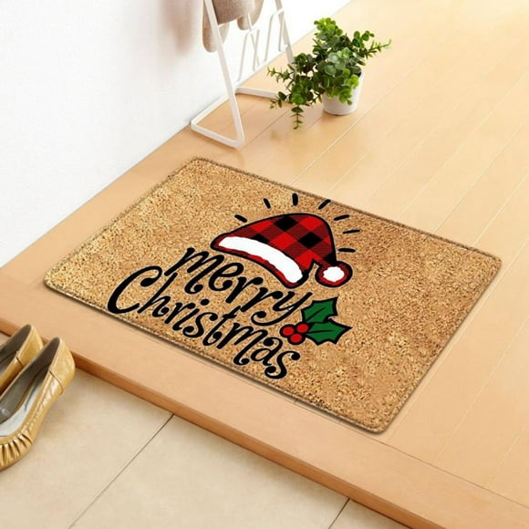 MesaSe Christmas Welcome Doormats Creative Christmas Joy Printed Floor Mats  Indoor Outdoor Welcome Rugs  16 x 24 inches
