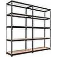 thumbnail image 3 of HOMEDANT Étagères de Rangement à 5 Niveaux Réglables, Étagère Métallique Laminée pour Garage, Unité d'Étagères Utilitaire Robuste, Étagère pour Entrepôt, Garde-Manger, Placard, Cuisine 35.9 Pouces L x 16.2 Pouces P x 71.3 Pouces H, Lot de 2, 3 of 4