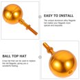 thumbnail image 5 of AURARMLET 1Pc Flagpole Finial Golden Aluminum Alloy Durable Weatherproof Topper for Flagpole, 5 of 5