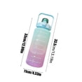 thumbnail image 3 of Portable 2 Liter Water Bottle With Handle For Gym And Travel - Large Motivational Time Marker Water Jug, Leak Proof, Gradient Matte Plastic Cup, 3 of 6