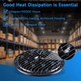 thumbnail image 4 of 6 Pack LED High Bay Light, 150W,25500lm High Bay LED Shop Lights with 5' Cable US Hook,U Bracket, IP65 Commercial Light Fixture,5000K UFO Lights Garage Lighting for Workshop Warehouse Factory Barn, 4 of 10