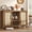 Caramel, variant on Frmobepts Sideboard Storage Cabinet, Rattan Buffet Cabinet with Doors and Adjustable Shelf, Boho Kitchen Sideboard Cupboard, Accent Cabinet for Living Room, Hallway, Oak