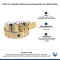 thumbnail image 5 of CTM Girl's Metallic Double Grommet Casual Belt with Roller Buckle, 5 of 5