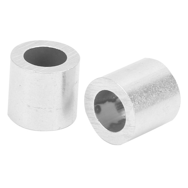Aluminum Rope Crimping Sleeve, Crimping Sleeve Lightweight Strong Strength Round Hole Widely Applicable for Steel Wire Rope
