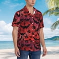 thumbnail image 3 of Pofeuu Bats And Spiders Print Hawaiian Shirt for Men Sleeves Casual Button Down Summer Beach Dress Shirts T-Shirts,XX-Large, 3 of 7