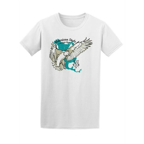 American Style Bald Eagle T-Shirt Men -Image by Shutterstock, Male 3X-Large