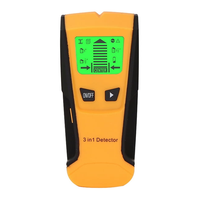 Shisuyan Multi-Scanner Stud Finder Stud Wall Sensor Finder Center-Finding Metal Wood Studs AC Voltage Live Wire Detector without Battery (Orange)