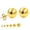 Gold, variant on 6 Pairs Ball Stud Earrings 3-8 mm Ball Earrings Set Small Studs Earrings for Women Men, Black