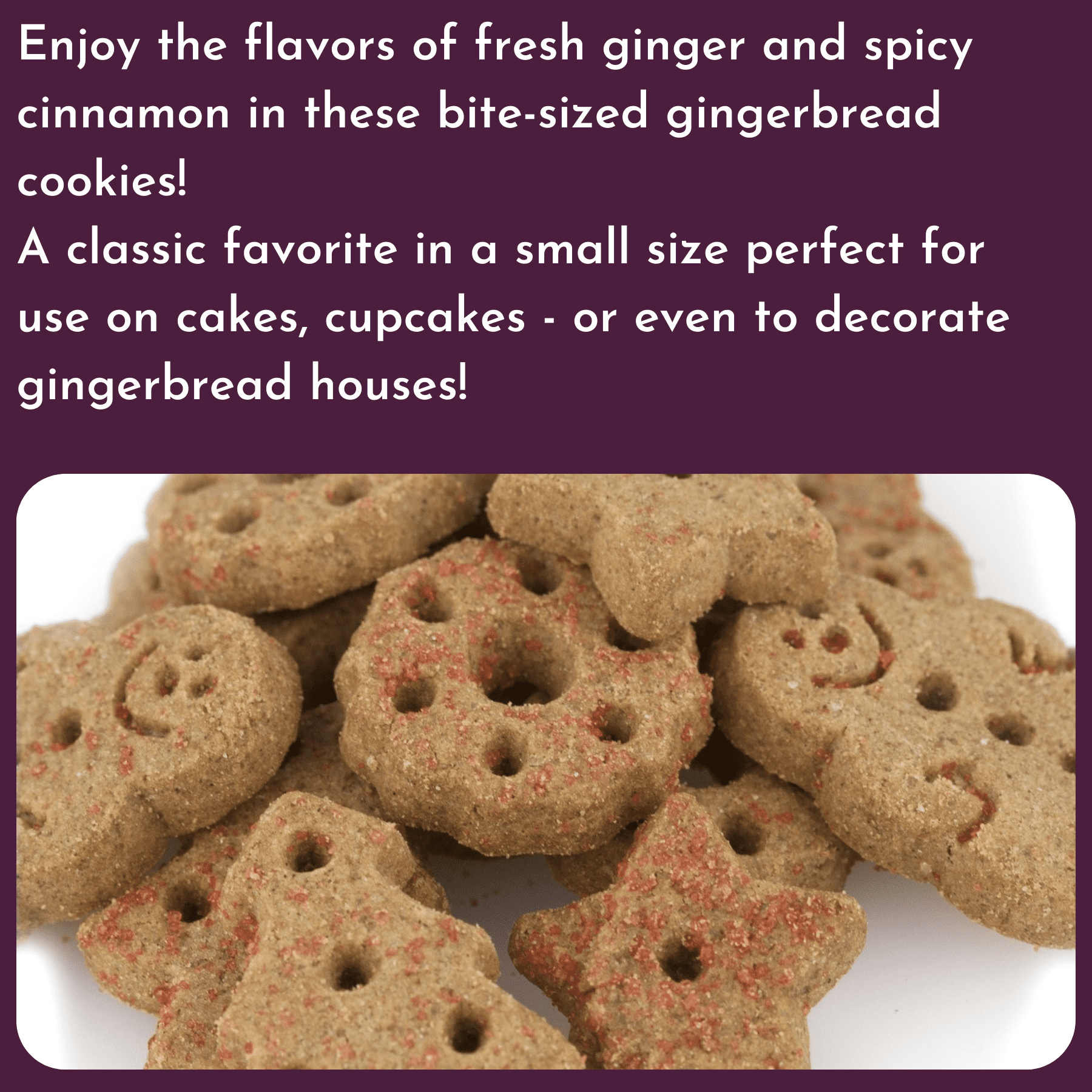 WinCrest Gingerbread Holiday Shortbread Cookies - 3 Lb Case