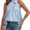 Light Blue, variant on BTFBM Women Sleeveless Tie Mock Neck Spring Summer Tops Loose Casual Side Bow Satin Halter Tank Top Blouses Shirts Clothes