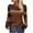 Brown, variant on Meichang Color Block Striped Sweater Women Long Sleeve Crew Neck Chunky Pullover Tops Trendy Textured Knit Sweater Fall Winter Warm Jumpers Tops Brown XXL