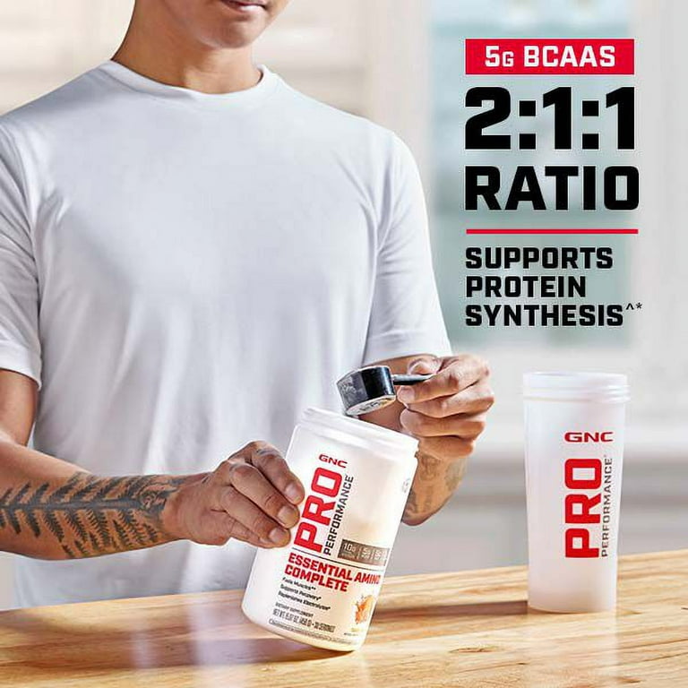 GNC Pro Performance Essential Amino Complete, Tangy Orange, 30 Servings,  Supports Muscle Recovery