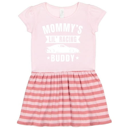 

Inktastic Mommys Lil Racing Buddy Gift Toddler Girl Dress