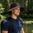 thumbnail image 5 of SAWOBUUN Men's Wide Brim Fishing Sun Hat UV Protection Bucket Cap for Beach Hiking Camping Safari Hat, 5 of 6
