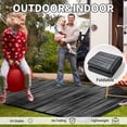 thumbnail image 4 of VUNATE Outdoor Rug Carpet 9'x12' Waterproof Reversible Patio Rug Portable Modern Abstract Indoor Outdoor Rug Plastic Straw Rug for RV Camping Garden Picnic Deck Backyard Porch Decor Black and Gray, 4 of 7