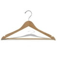 thumbnail image 3 of INTERNATIONAL HANGER Natural Wood Suit Hanger for Tops and Bottoms, 50 Pack, 3 of 5