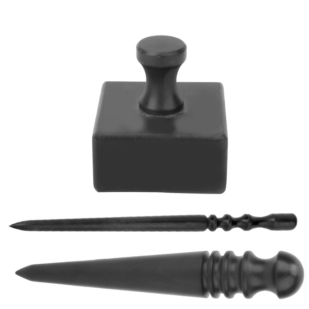 Mgaxyff Leather Craft Tool,Black Wood Leathercraft Edge Burnisher