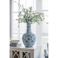 thumbnail image 5 of A&B Home Chinoiserie Gourd-Shaped Vase with Tapered Neck - Blue, White Finish, 5 of 10