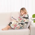 thumbnail image 4 of Dachshund and Flower Blanket Hoodies for Kids 6-13YR Oversize Wearable Blanket Hoodies for Boys Girls Teens, 4 of 7