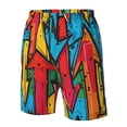 thumbnail image 4 of Fotbe Colorful Arrow Graffiti Pattern Trajes de Baño Estampados para Hombre, Shorts de Verano de Secado Rápido, Ropa de Playa, Bañadores-X-Large, 4 of 6